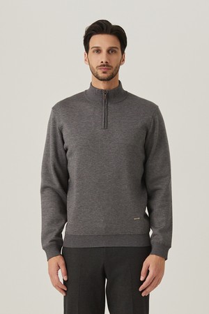 융본딩 반짚업 스웨터 M/그레이(AMSERD40236)