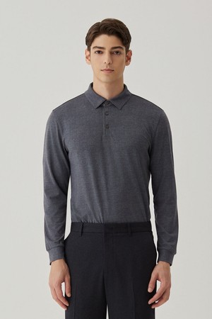 코트나 솔리드 프린트 티셔츠 그레이(AMSEKS30134)