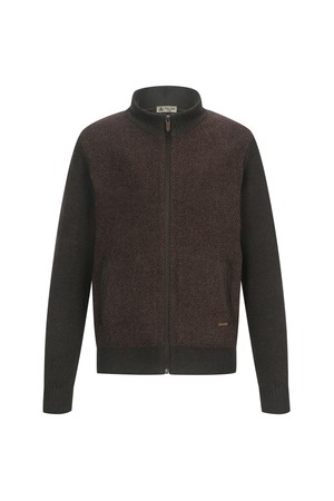 셔닐 전판 조직 짚업 가디건 D/브라운(AM0ECD45158)