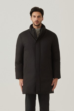 구스다운 롱 코트 블랙(AM0ECT40139)