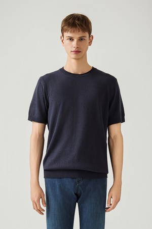 테리 라운드 스웨터 네이비 (AM0ERD25149)