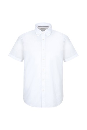 솔리드 시어서커 반팔 셔츠 화이트 (AM0EWS20531)