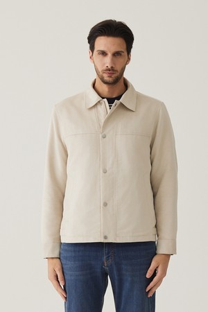 스웨이드 짚업 점퍼 아이보리 (AM0FOJN10161)