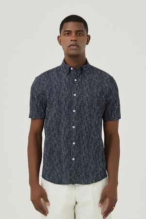 도트 서커 프린트 셔츠 네이비 (AM0FTWB20349)