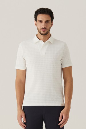 하운드투스 JQD 카라 티셔츠 화이트 (AM0FTTY25331)