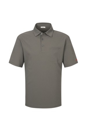 우븐 에어도트 Y카라 티셔츠 D/카키 (AM0FTTY20627)