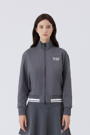 Knit Bomber Jacket _M/GRAY