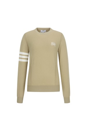 Heart Round Kneck T Shirts _BEIGE