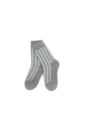 Jacquard Check Socks_GRAY