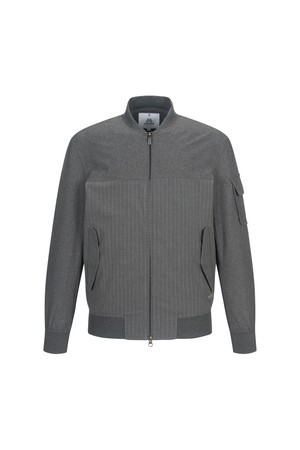 Wool Stripe Bomber jacket_M/GRAY (Men)