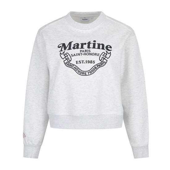 Martine Lettering Crop Sweatshirts_L/GRAY