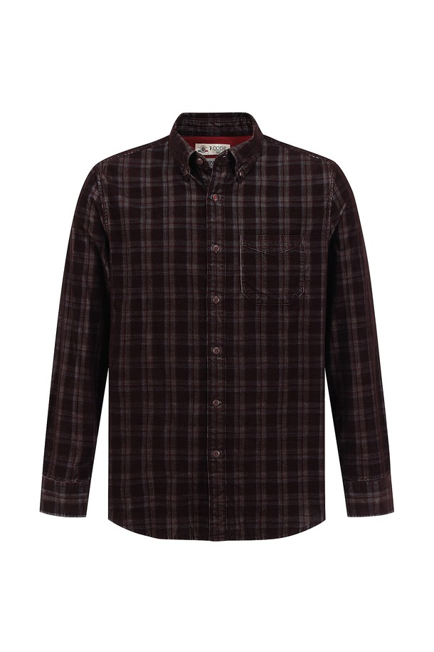 따뜻하고 부드러운 코듀로이 소재의 체크 패턴 셔츠입니다. 가을, 겨울 시즌에 어울리는 두꺼운 두께감으로 포근하게 착용할 수 있습니다. 와인 컬러의 체크 패턴이 캐주얼하면서도 베이직한 무드를 연출합니다. 레귤러핏과 카라넥 디자인으로, 출근룩이나 데이트룩 등 다양한 TPO에 활용 가능합니다. 긴 소매 기장으로 보온성을 높였으며, 부드러운 촉감이 특징입니다.
