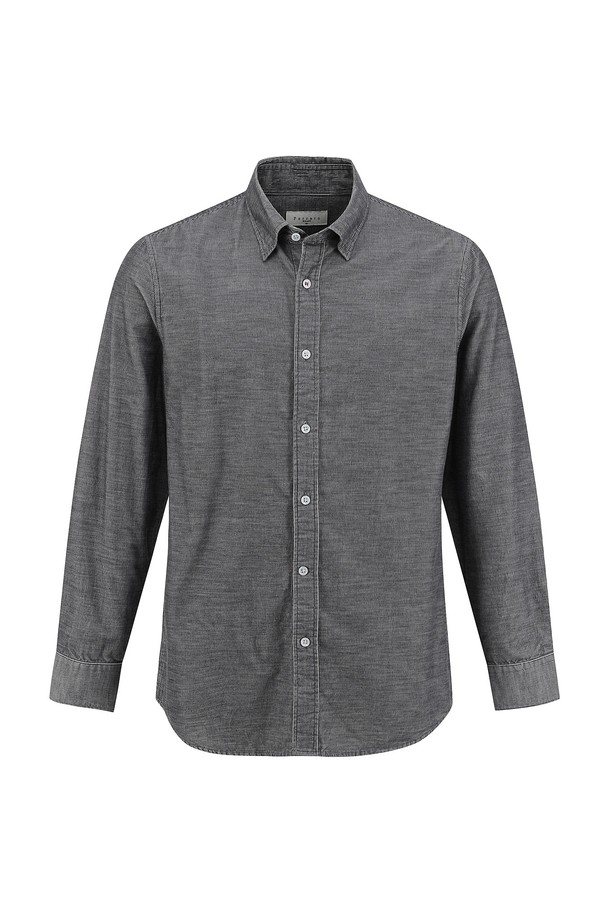 다크그레이 컬러의 투톤 멜란지 셔츠입니다. 남성용 셔츠로, 봄, 가을에 착용하기 좋으며 베이직한 스타일을 연출합니다. 레귤러핏에 긴 소매 기장, 카라 네크라인으로 제작되었습니다. 출근룩과 비즈니스 캐주얼에 적합하며, 클래식, 미니멀, 캐주얼 스타일을 모두 소화할 수 있습니다. 멜란지 패턴의 투톤 디자인이 특징입니다.
