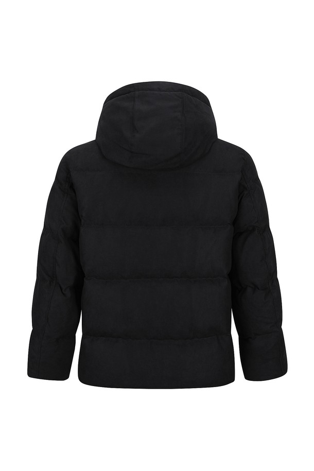 Ferraro Milano - 다운/패딩 - 후디 스웨이드 점퍼 네이비 (AM0FOJO40249)