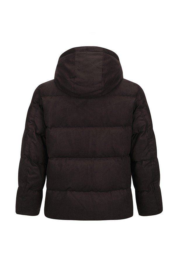 Ferraro Milano - 다운/패딩 - 후디 스웨이드 점퍼 브라운 (AM0FOJO40257)