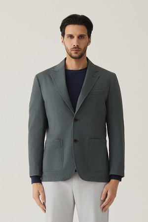 면스판 피그먼트 워싱 셋업 자켓 D/카키 (AM0FOZC15127)