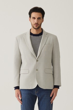 말라네 울혼방 조직 자켓 L/그레이 (AM0FOZC10232)