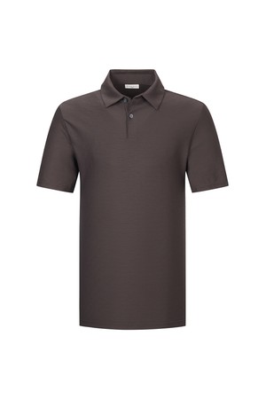 엠보 조직감 Y카라 티셔츠 브라운 (AM0FTTY20757)