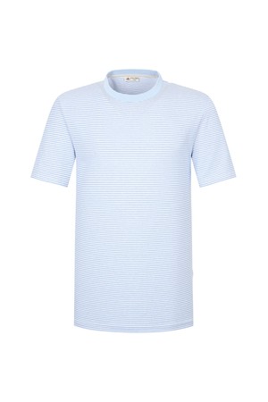 스트라이프 라운드 티셔츠 블루 (AM0FTTR25243)