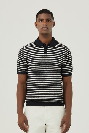 부클 스트라이프 티에리 스웨터 네이비 (AM0FTSY25249)