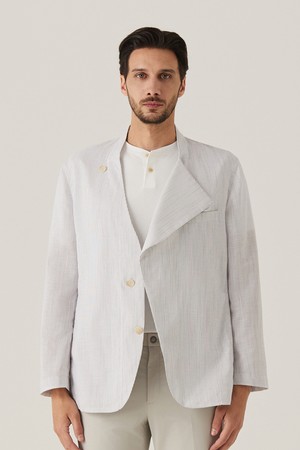 세로스트라이프 변형 자켓 화이트 (AM0FOZC20931)