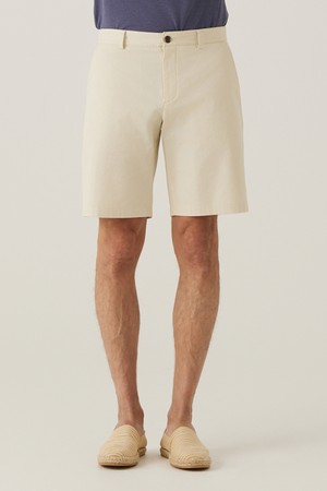 면스판 마이크로 도비 워싱 하프팬츠 베이지 (AM0FBPC25453)