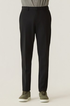 코튼 블렌드 스트레치 슬랙스 블랙 (AM0FBPS30139)