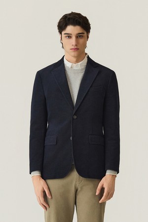 텍스쳐드 몰스킨 워싱 자켓 네이비 (AM0FOZC35149)