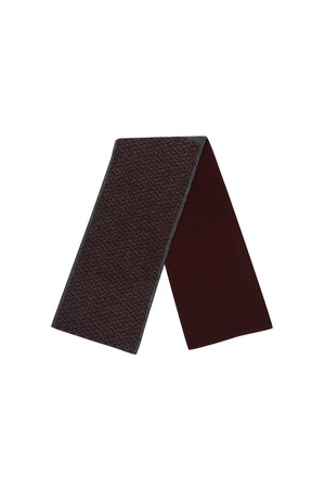 니트 물결패턴 투웨이 쁘띠 머플러 와인 (AMAFAMF40179)