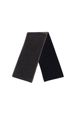 니트 물결패턴 투웨이 쁘띠 머플러 네이비 (AMAFAMF40149)