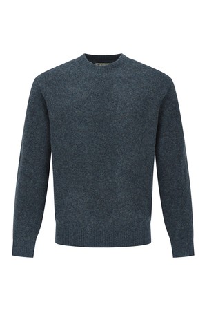 알파카 울혼방 라운드 니트 D/블루 (AM0FTSR45345)