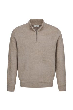 융본딩 부클 반짚업 니트 베이지 (AMSFTSE40153)