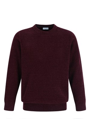 셔닐 라운드 니트 와인 (AMSFTSR40179)