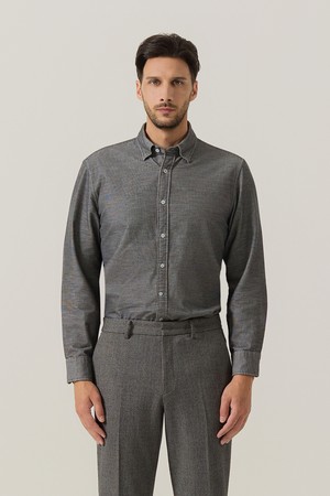 투톤 멜란지 셔츠 D/그레이 (AM0FTWB40137)