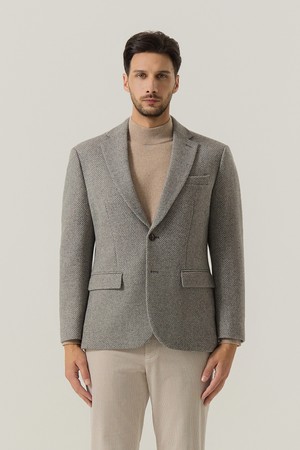 리미티드 울 패턴 자켓 L/그레이 (AM0FOZC40132)