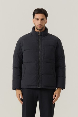 왁스 워싱 다운 점퍼 네이비 (AM0FOJO45149)