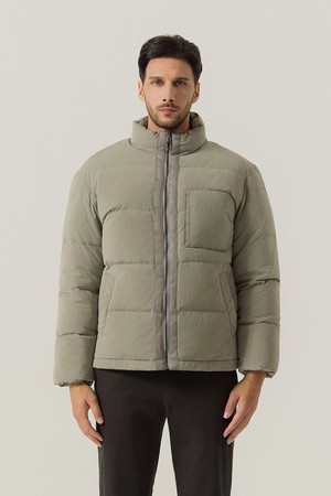 왁스 워싱 다운 점퍼 L/그레이 (AM0FOJO45132)