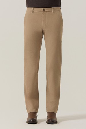 소프트 몰스킨 슬림핏 기모 팬츠 베이지 (AM0FBPC45253)