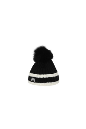 Cozy Pom Knit Beanie_BLACK_BLACK-a