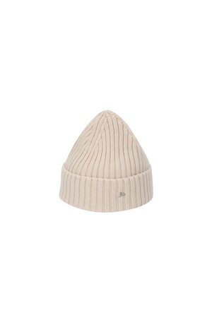 Essential Knit Beanie_BEIGE_BEIGE-a