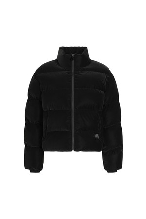 Glossy Ball Padded Jumper_BLACK_BLACK-a