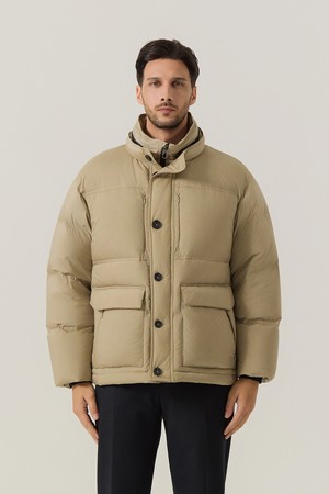 퀼팅 아카이브테크 점퍼 L/베이지 (AM0FOAO45151)