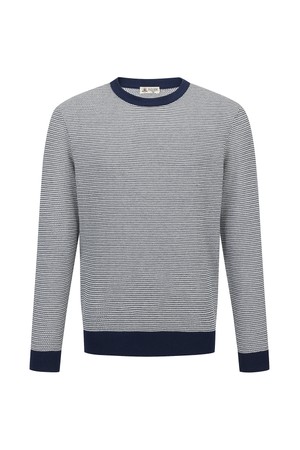 스트라이프 라운드 니트 네이비 (AM0GTSR15149)