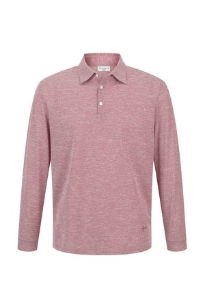 투톤 베이직 긴팔 카라티 레드 (AM0GTTY10176)