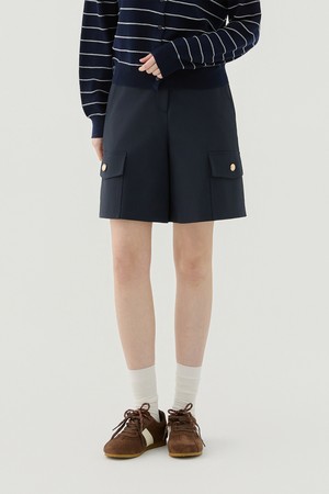 Big Pocket Short Pants_NAVY_NAVY-a