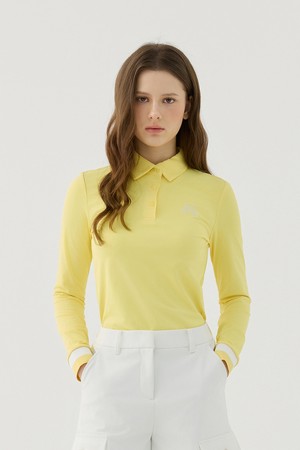 Sleeve Tip Point Polo Shirts_Yellow_YELLOW-a