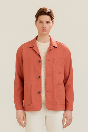 [페라로밀라노] 코튼혼방 피그먼트 초어자켓 코랄 (AM0GOAV15275)