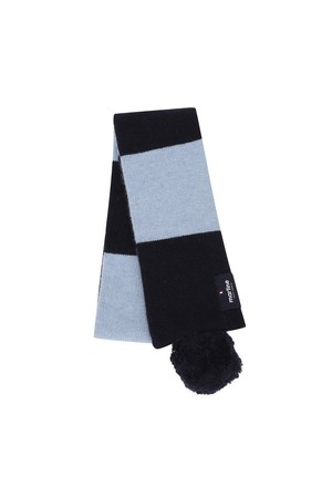 Pom Knit Muffler_S/BLUE