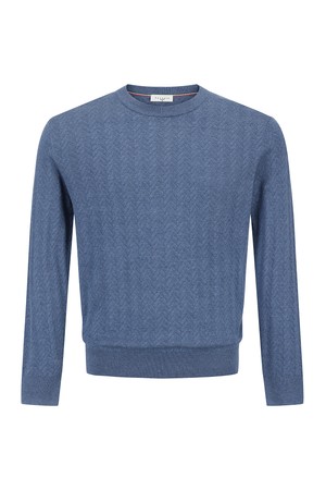 쉐브론 라운드 니트 D/블루 (AM0GTSR10145)