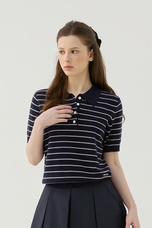 Stripe Collar Knit Pullover_NAVY (QW0GTSY20249)_NAVY-a